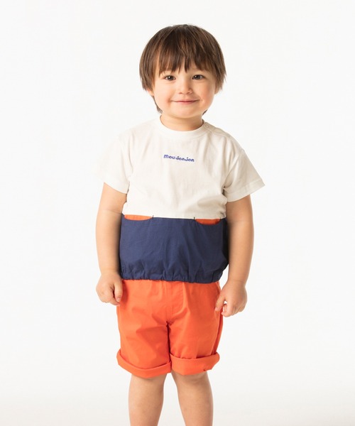 Moujonjon（ムージョンジョン）の「【6分丈】クールストレッチダンプパンツ（その他パンツ・キッズ・ベージュ/ネイビー/グリーン/ブルー/オレンジ・140/100/120/110/90/130/95）」の12枚目の写真