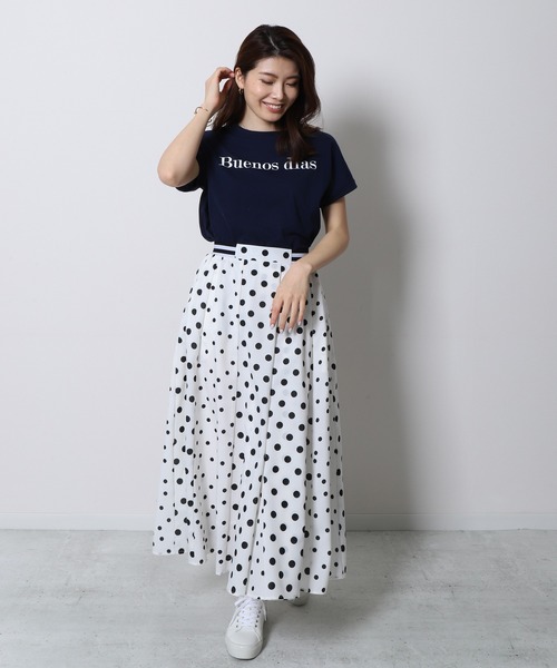 Re.Verofonna(ヴェロフォンナ)の「ドット切替スカート(スカート・レディース・ブラック/ホワイト/ベージュ・MEDIUM)」の11枚目の写真