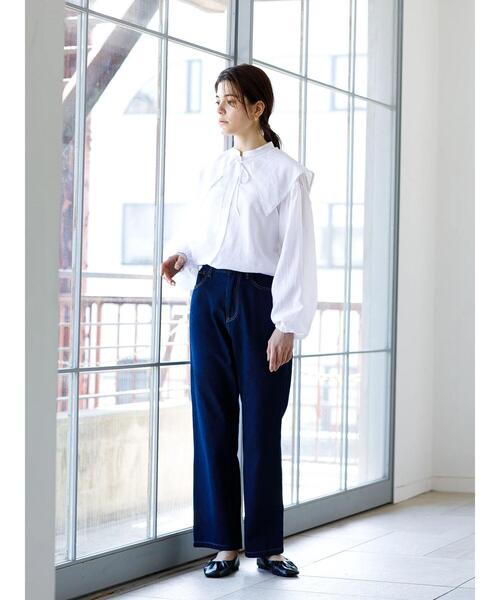 koe（コエ）の「2waybigカラー付きスタンドブラウス＊（シャツ/ブラウス・レディース・ラベンダー/ホワイト/ベージュ・FREE）」の11枚目の写真