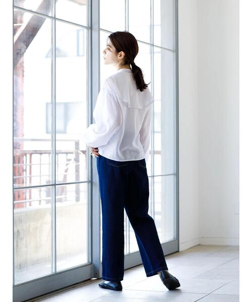 koe（コエ）の「2waybigカラー付きスタンドブラウス＊（シャツ/ブラウス・レディース・ラベンダー/ホワイト/ベージュ・FREE）」の12枚目の写真