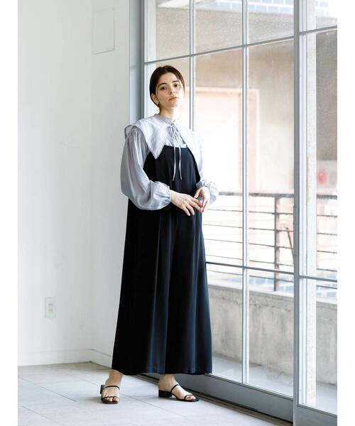 koe（コエ）の「2waybigカラー付きスタンドブラウス＊（シャツ/ブラウス・レディース・ラベンダー/ホワイト/ベージュ・FREE）」の13枚目の写真