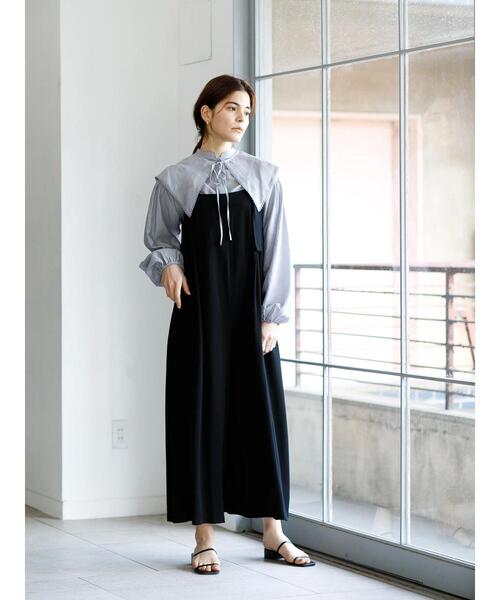 koe（コエ）の「2waybigカラー付きスタンドブラウス＊（シャツ/ブラウス・レディース・ラベンダー/ホワイト/ベージュ・FREE）」の14枚目の写真