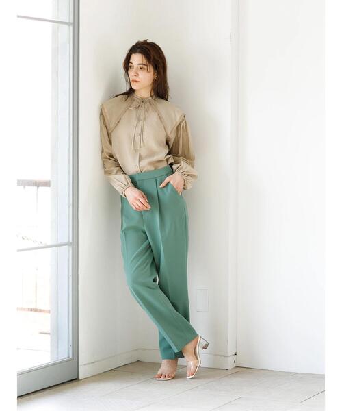 koe（コエ）の「2waybigカラー付きスタンドブラウス＊（シャツ/ブラウス・レディース・ラベンダー/ホワイト/ベージュ・FREE）」の16枚目の写真