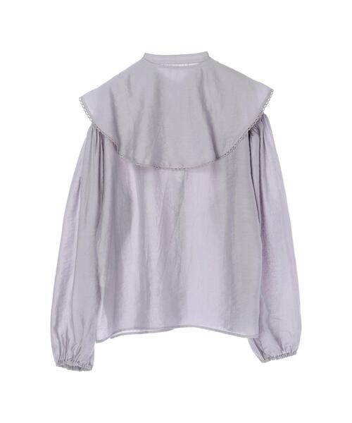 koe（コエ）の「2waybigカラー付きスタンドブラウス＊（シャツ/ブラウス・レディース・ラベンダー/ホワイト/ベージュ・FREE）」の19枚目の写真