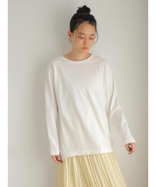 AMERICAN HOLIC(アメリカンホリック)の「バックスリットカットチュニック(Tシャツ/カットソー・レディース・ライトピンク/ブラック/ライトイエロー/オフホワイト・FREE)」の8枚目の写真