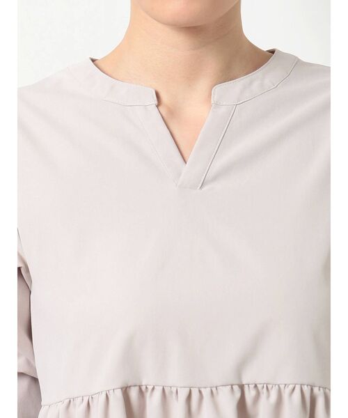 dazzlin（ダズリン）の「ティアードフレアシャツチュニック（チュニック・レディース・オフホワイト/ベージュ/ブルー・FREE）」の9枚目の写真