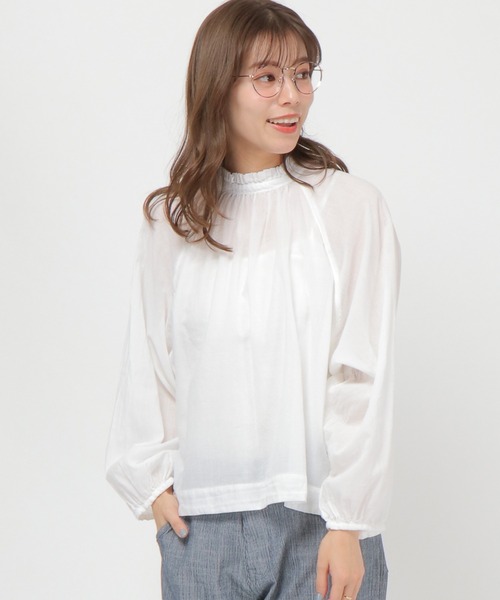 LBC（エルビーシー）の「製品染め襟フリルブラウス（シャツ/ブラウス・レディース・グレー/ホワイト/ミント・L/M）」の21枚目の写真