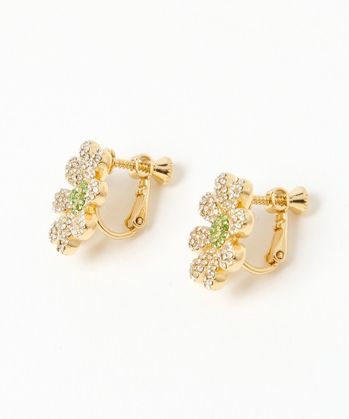 Enasoluna(エナソルーナ)の「【Enasoluna(エナソルーナ)】コラボフラワーストーンイヤリング(イヤリング・レディース・イエロー/グリーン・0)」の5枚目の写真