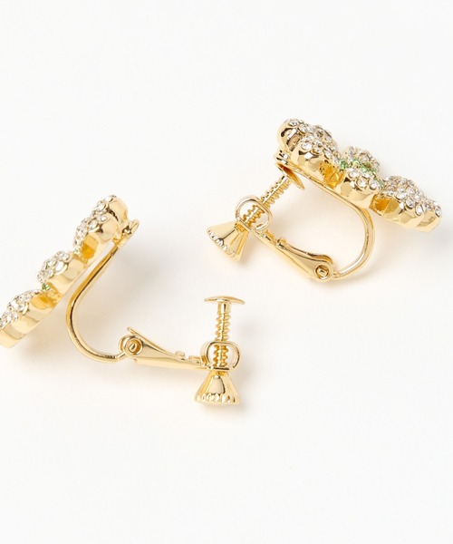 Enasoluna(エナソルーナ)の「【Enasoluna(エナソルーナ)】コラボフラワーストーンイヤリング(イヤリング・レディース・イエロー/グリーン・0)」の4枚目の写真