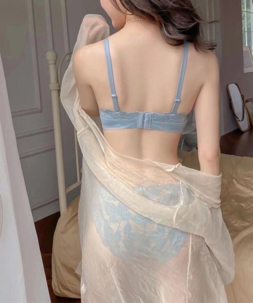 SFW(エスエフダブリュー)の「ノンワイヤー ブラ&ショーツ セット(ブラ&ショーツ・レディース・ブラック/ブルー/ピンクベージュ・LL/S/M/L)」の10枚目の写真