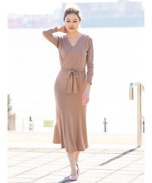 セール ウエストリボン付マーメイドワンピース ワンピース Duras デュラス のファッション通販 Zozotown