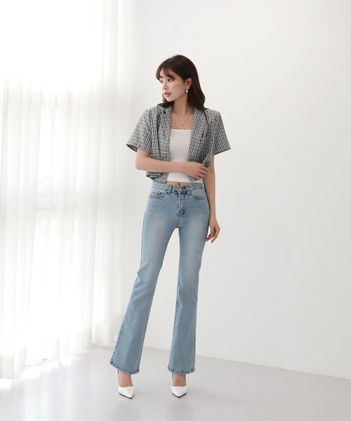 ブーツカットデニム スクラッチパンツ