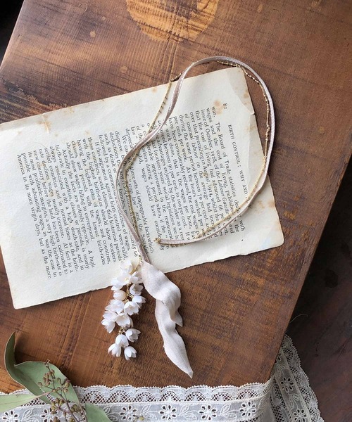 m.soeur（エムスール）の「スズランの2wayネックレス＊（ネックレス・レディース・ブラック/ホワイト・FREE）」の4枚目の写真