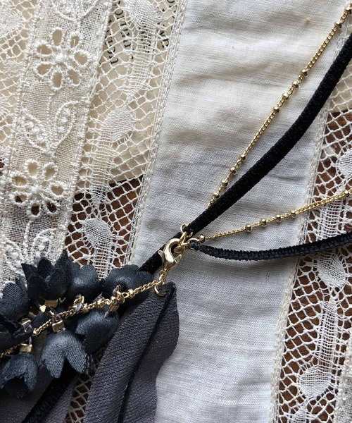 m.soeur（エムスール）の「スズランの2wayネックレス＊（ネックレス・レディース・ブラック/ホワイト・FREE）」の7枚目の写真