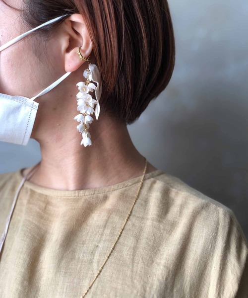 m.soeur（エムスール）の「スズランの2wayネックレス＊（ネックレス・レディース・ブラック/ホワイト・FREE）」の8枚目の写真