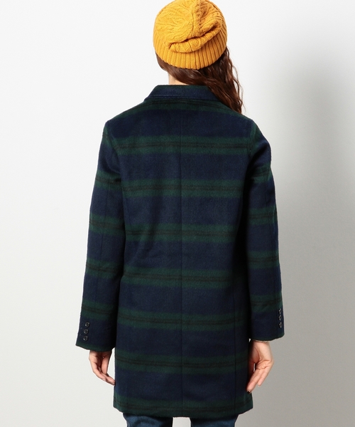coen（コーエン）の「チェック柄シャギーチェスターコート（チェスターコート・レディース・ケリー・LARGE/MEDIUM）」の2枚目の写真