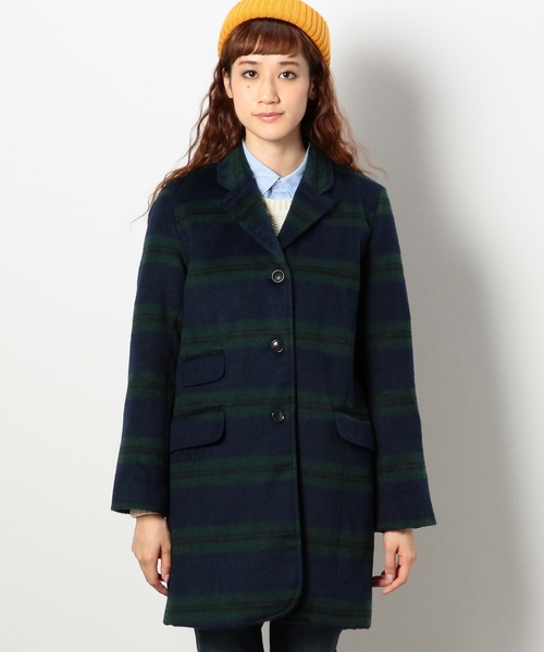 coen（コーエン）の「チェック柄シャギーチェスターコート（チェスターコート・レディース・ケリー・LARGE/MEDIUM）」の3枚目の写真