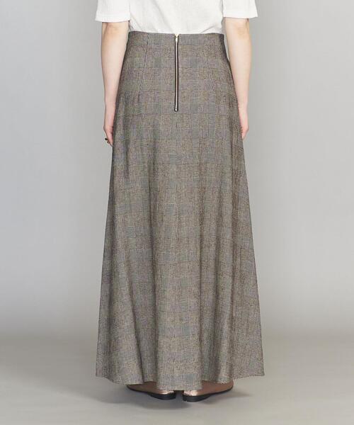 h beauty&youth レーヨンナイロンマキシスカート BEAUTY＆YOUTH UNITED ARROWS スカート 麻ブレンド バイアス