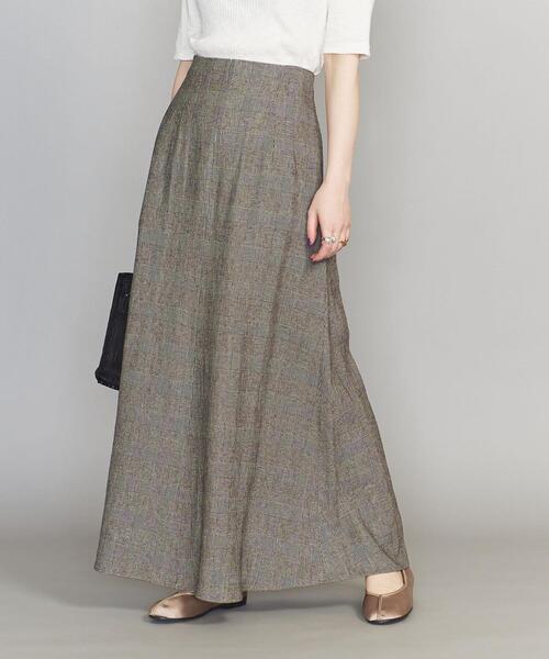 BEAUTY&YOUTH UNITED ARROWS（ビューティーアンドユースユナイテッドアローズ）の「BY 麻レーヨン フレアマキシスカート -ウォッシャブル-（スカート・レディース・オレンジ/ダークグレー/その他1・SMALL/MEDIUM/LARGE）」の7枚目の写真