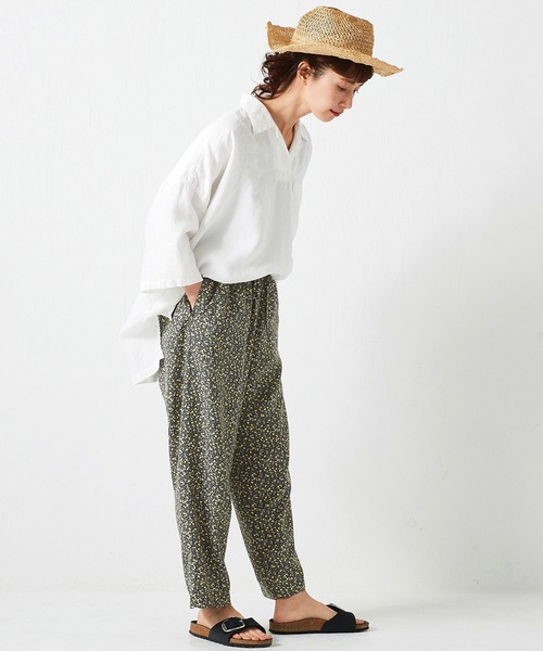 Sunny clouds（サニークラウズ）の「サニークラウズ　かぶり開衿シャツ（シャツ/ブラウス・レディース・ホワイト/ネイビー・MEDIUM/LARGE/X-LARGE/XX-LARGE/NM）」の13枚目の写真