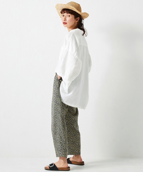 Sunny clouds（サニークラウズ）の「サニークラウズ　かぶり開衿シャツ（シャツ/ブラウス・レディース・ホワイト/ネイビー・MEDIUM/LARGE/X-LARGE/XX-LARGE/NM）」の14枚目の写真