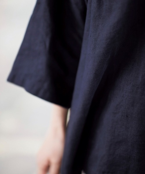 Sunny clouds（サニークラウズ）の「サニークラウズ　かぶり開衿シャツ（シャツ/ブラウス・レディース・ホワイト/ネイビー・MEDIUM/LARGE/X-LARGE/XX-LARGE/NM）」の22枚目の写真