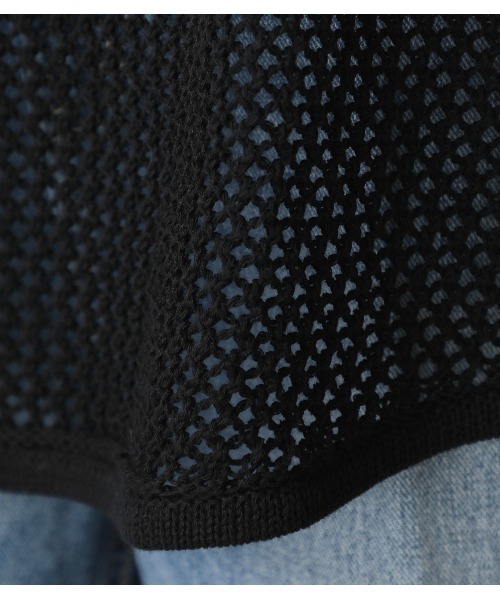 AZUL by moussy（アズールバイマウジー）の「MESH KNIT SET TOPS/メッシュニットセットトップス（ニット/セーター・レディース・ブラウン/ブラック/アイボリー・MEDIUM/SMALL）」の12枚目の写真