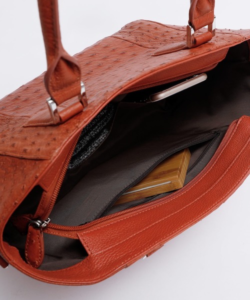 ElegChic（エレグシック）の「オーストリッチフルポイントカーブバッグ 結婚式 同窓会 オケージョン お呼ばれ（ショルダーバッグ・レディース・ブラック/ダークブラウン/レッド/オレンジ・FREE）」の8枚目の写真