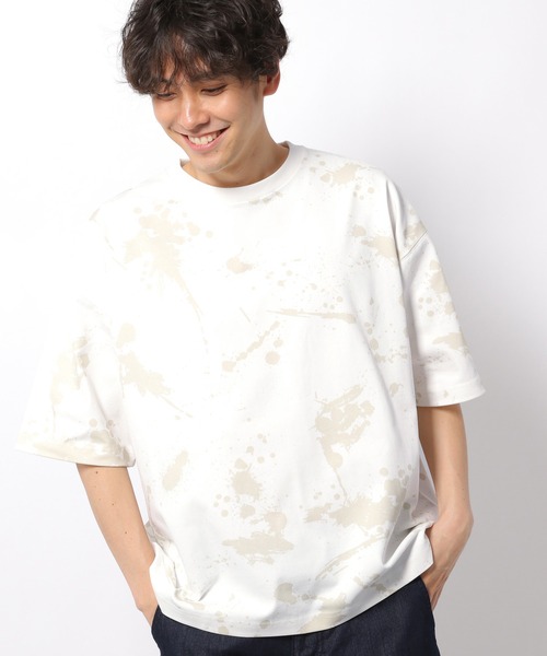 LAKOLE（ラコレ）の「ドヅメスプラッシュTシャツ / 949354（Tシャツ/カットソー・メンズ・ホワイト/ライトブルー/ベージュ・MEDIUM/LARGE）」の2枚目の写真