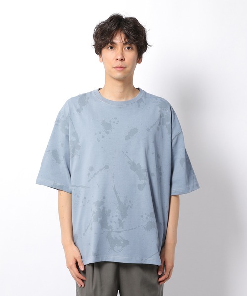 LAKOLE（ラコレ）の「ドヅメスプラッシュTシャツ / 949354（Tシャツ/カットソー・メンズ・ホワイト/ライトブルー/ベージュ・MEDIUM/LARGE）」の4枚目の写真