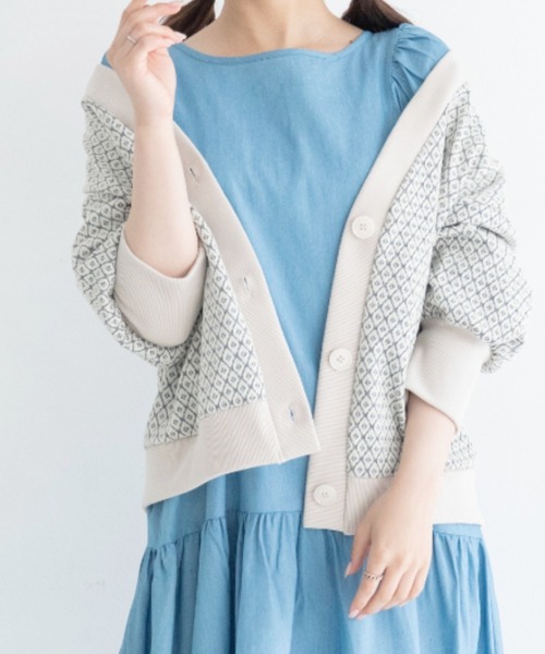 Mysa&Liina(ミーサリーナ)の「前後2WAY柄トップス(Tシャツ/カットソー・レディース・ブラック/アイボリー・M/L)」の2枚目の写真