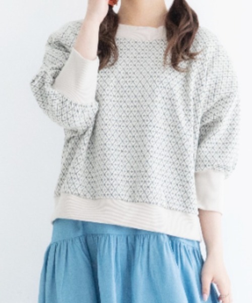 Mysa&Liina(ミーサリーナ)の「前後2WAY柄トップス(Tシャツ/カットソー・レディース・ブラック/アイボリー・M/L)」の13枚目の写真