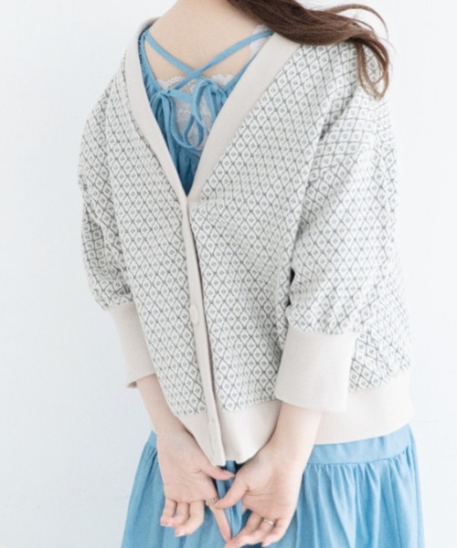 Mysa&Liina(ミーサリーナ)の「前後2WAY柄トップス(Tシャツ/カットソー・レディース・ブラック/アイボリー・M/L)」の17枚目の写真