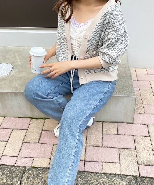 Mysa&Liina(ミーサリーナ)の「前後2WAY柄トップス(Tシャツ/カットソー・レディース・ブラック/アイボリー・M/L)」の9枚目の写真