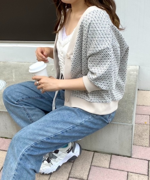 Mysa&Liina(ミーサリーナ)の「前後2WAY柄トップス(Tシャツ/カットソー・レディース・ブラック/アイボリー・M/L)」の10枚目の写真