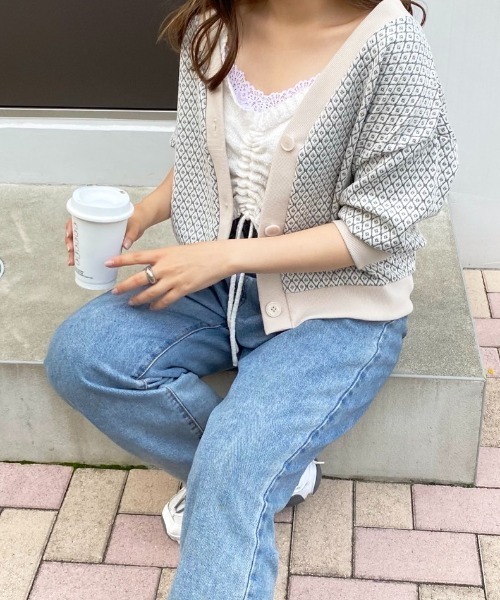 Mysa&Liina(ミーサリーナ)の「前後2WAY柄トップス(Tシャツ/カットソー・レディース・ブラック/アイボリー・M/L)」の11枚目の写真