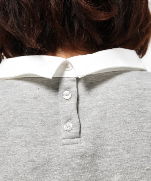 WEGO（ウィゴー）の「WEGO/襟付きケーブルスウェット（スウェット・レディース・アイボリー/杢グレー・FREE）」の7枚目の写真