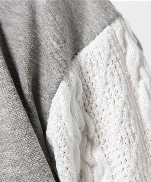 WEGO（ウィゴー）の「WEGO/襟付きケーブルスウェット（スウェット・レディース・アイボリー/杢グレー・FREE）」の3枚目の写真