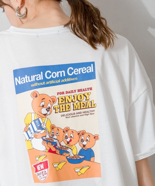 SpRay(スプレイ)の「くまフレークBIG Tシャツ(Tシャツ/カットソー・レディース・オフホワイト/ミント/パープル/アイボリー/スミクロ・FREE)」の1枚目の写真