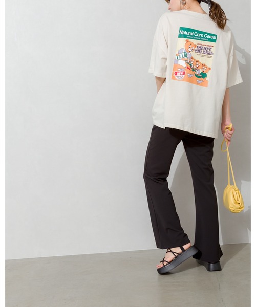 SpRay(スプレイ)の「くまフレークBIG Tシャツ(Tシャツ/カットソー・レディース・オフホワイト/ミント/パープル/アイボリー/スミクロ・FREE)」の7枚目の写真