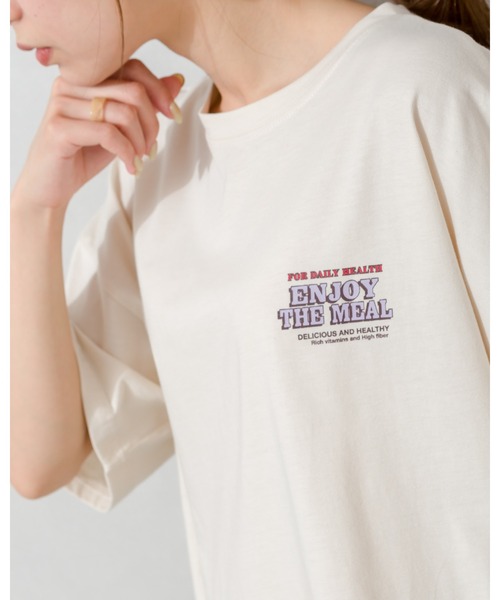 SpRay(スプレイ)の「くまフレークBIG Tシャツ(Tシャツ/カットソー・レディース・オフホワイト/ミント/パープル/アイボリー/スミクロ・FREE)」の9枚目の写真