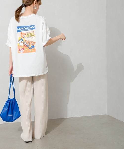 SpRay(スプレイ)の「くまフレークBIG Tシャツ(Tシャツ/カットソー・レディース・オフホワイト/ミント/パープル/アイボリー/スミクロ・FREE)」の11枚目の写真