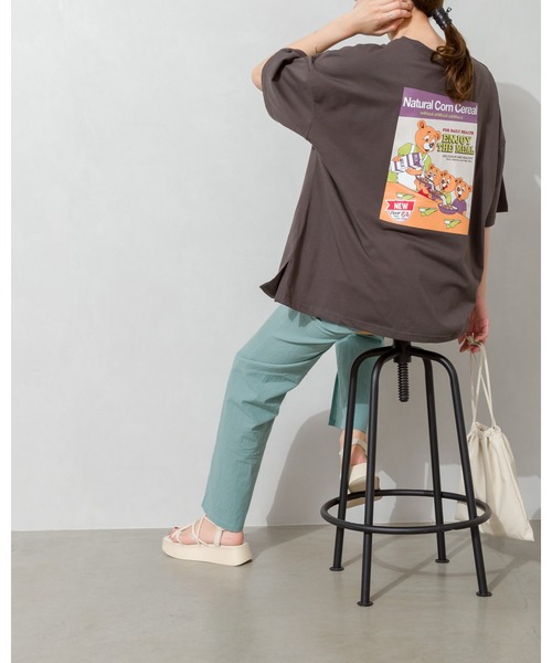 SpRay(スプレイ)の「くまフレークBIG Tシャツ(Tシャツ/カットソー・レディース・オフホワイト/ミント/パープル/アイボリー/スミクロ・FREE)」の12枚目の写真