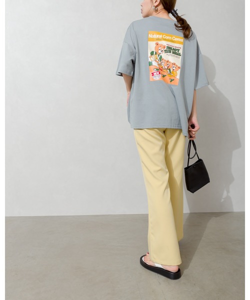 SpRay(スプレイ)の「くまフレークBIG Tシャツ(Tシャツ/カットソー・レディース・オフホワイト/ミント/パープル/アイボリー/スミクロ・FREE)」の14枚目の写真