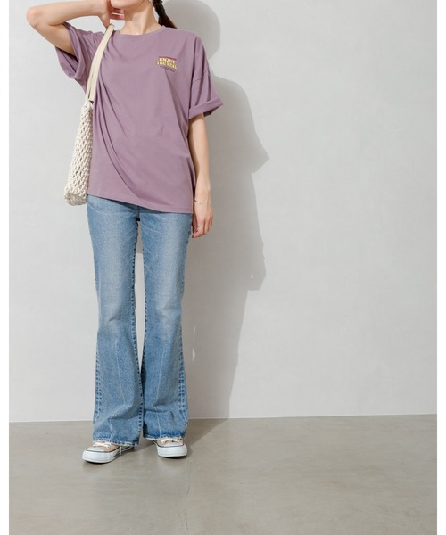 SpRay(スプレイ)の「くまフレークBIG Tシャツ(Tシャツ/カットソー・レディース・オフホワイト/ミント/パープル/アイボリー/スミクロ・FREE)」の16枚目の写真