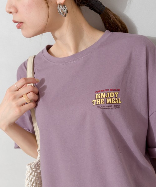 SpRay(スプレイ)の「くまフレークBIG Tシャツ(Tシャツ/カットソー・レディース・オフホワイト/ミント/パープル/アイボリー/スミクロ・FREE)」の17枚目の写真