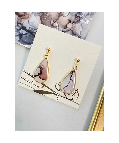 tone(トーン)の「【零-Rei-】瞬きシリーズ ドロップピアス(MA)(ピアス(両耳用)・レディース・ブラウン/ピンク/イエロー/オレンジ/グリーン/ブルー系その他/ブルー/ターコイズブルー/ラベンダー/パープル/レッド/ネイビー/ブルー系その他2/カーキ・FREE)」の2枚目の写真