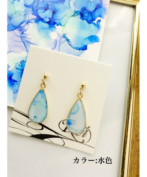 tone(トーン)の「【零-Rei-】瞬きシリーズ ドロップピアス(MA)(ピアス(両耳用)・レディース・ブラウン/ピンク/イエロー/オレンジ/グリーン/ブルー系その他/ブルー/ターコイズブルー/ラベンダー/パープル/レッド/ネイビー/ブルー系その他2/カーキ・FREE)」の9枚目の写真