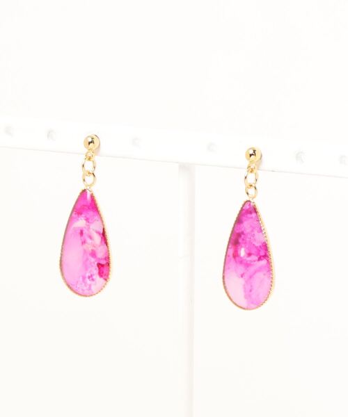 tone(トーン)の「【零-Rei-】瞬きシリーズ ドロップピアス(MA)(ピアス(両耳用)・レディース・ブラウン/ピンク/イエロー/オレンジ/グリーン/ブルー系その他/ブルー/ターコイズブルー/ラベンダー/パープル/レッド/ネイビー/ブルー系その他2/カーキ・FREE)」の20枚目の写真
