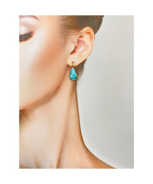 tone(トーン)の「【零-Rei-】瞬きシリーズ ドロップピアス(MA)(ピアス(両耳用)・レディース・ブラウン/ピンク/イエロー/オレンジ/グリーン/ブルー系その他/ブルー/ターコイズブルー/ラベンダー/パープル/レッド/ネイビー/ブルー系その他2/カーキ・FREE)」の17枚目の写真